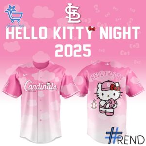 The St Louis Cardinals x Hello Kitty Night jersey is built for bold street style.