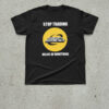 Trendy Stop Trading Believe Something Shirt perfect for casual and streetwear outfits.