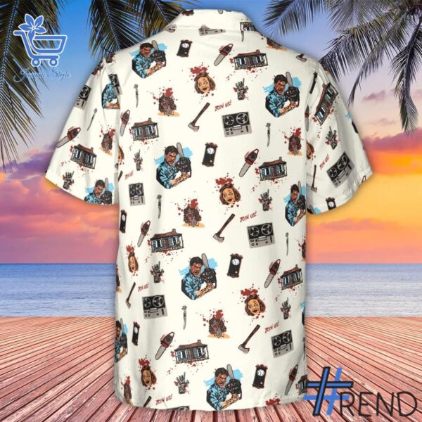 The Supernatural Horror Evil Dead Halloween Hawaiian Shirt adds a colorful spark to your wardrobe.