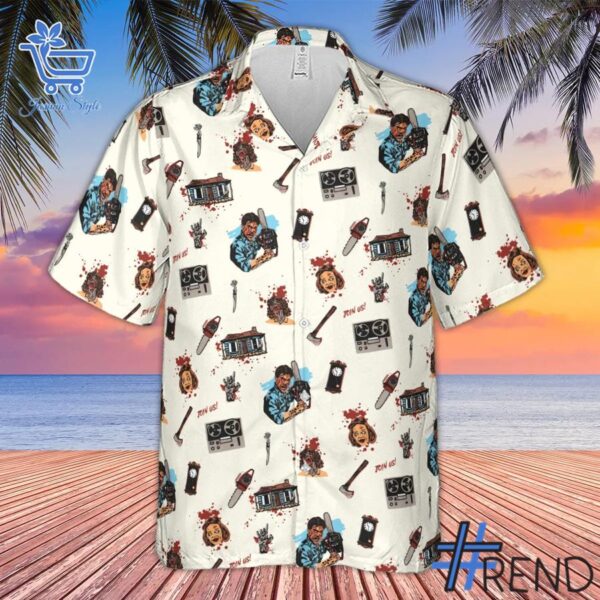 The Supernatural Horror Evil Dead Halloween Hawaiian Shirt adds a colorful spark to your wardrobe.