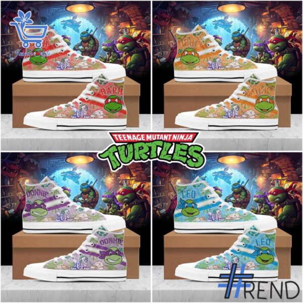 Stylish Teenage Mutant Ninja Turtles Canvas High Top Shoes designed for all-day comfort.