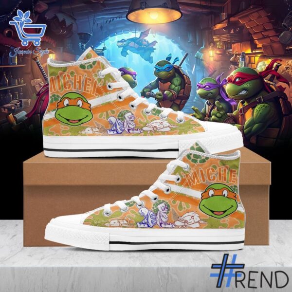 Stylish Teenage Mutant Ninja Turtles Canvas High Top Shoes designed for all-day comfort.