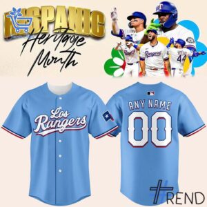 Stylish Texas Rangers Hispanic Heritage Night Jersey designed for all-day comfort.