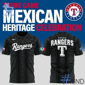The 1 Texas Rangers Mexican Heritage Celebration Shirt brings street-ready confidence to everyday outfits.
