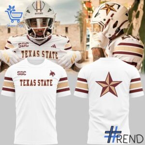 Stylish Texas State Bobcats Helmet Logo Shirt designed for all-day comfort.