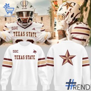Stylish Texas State Bobcats Helmet Logo Shirt designed for all-day comfort.