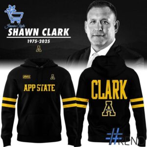Stylish Thank You Shawn Clark Appalachian State Mountaineers Hoodie designed for all-day comfort.