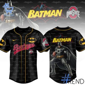 The The Batman Ohio State Buckeyes Jersey is built for bold street style.