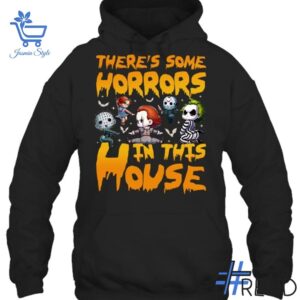 The There's Some Horrors in This House Funny Halloween Monsters Shirt adds a colorful spark to your wardrobe.