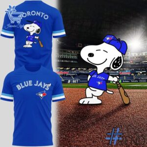 Stylish Toronto Blue Jays Peanuts Night Snoopy T shirt designed for all-day comfort.