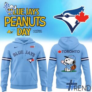 Stylish Toronto Blue Jays Peanuts Snoopy Hoodie designed for all-day comfort.