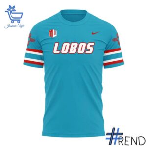 Refresh your collection with the timeless 2 Turquoise New Mexico Football T Shirt.