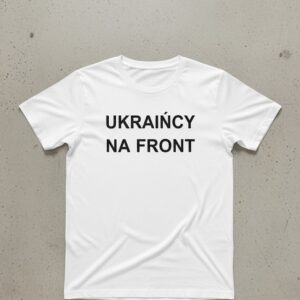 The UKRAIŃCY NA FRONT Shirt adds a colorful spark to your wardrobe.