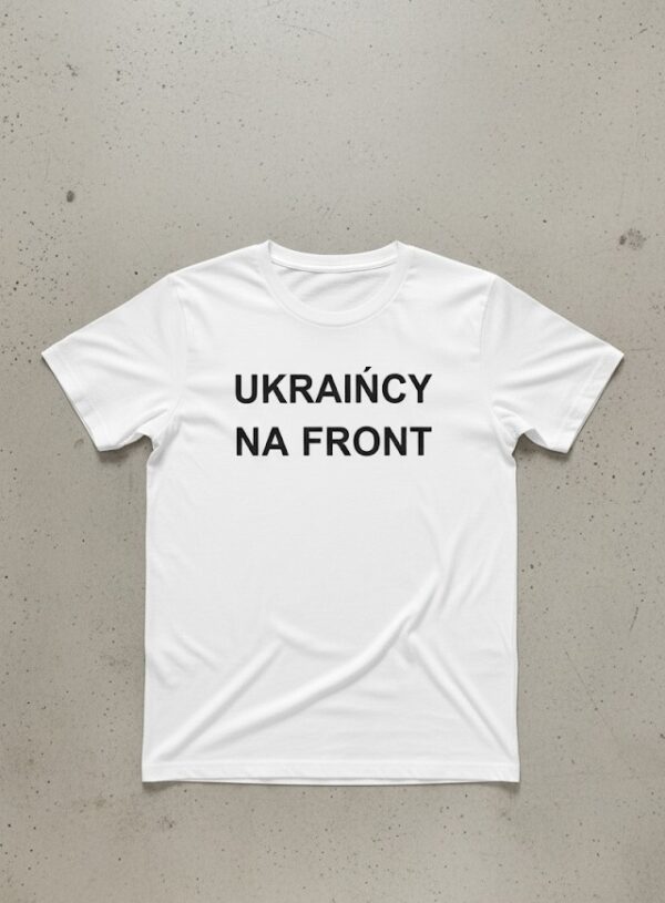 The UKRAIŃCY NA FRONT Shirt adds a colorful spark to your wardrobe.