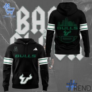 Take on every challenge with the USF Football Back in Black Shirt Hoodie.