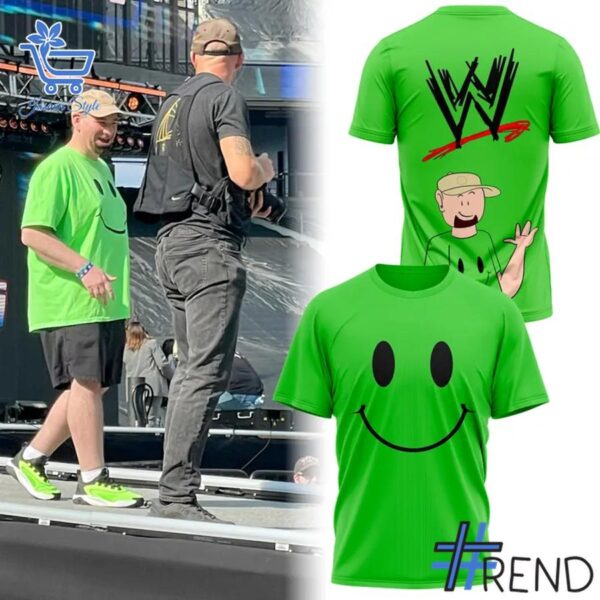 The WWE Green Guy Shirt adds a colorful spark to your wardrobe.