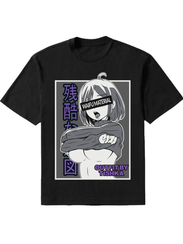 The Waifu Material Anime Girl Shirt adds a colorful spark to your wardrobe.
