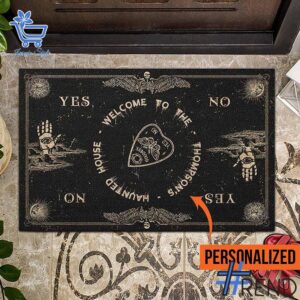 The Welcome To The Haunted House Witch Halloween Doormat is built for bold street style.