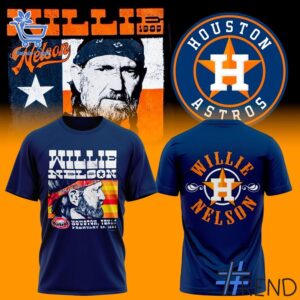 Experience the sleek design of the Willie Nelson Houston Astros Shirt.