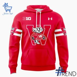 The Wisconsin Football B G Throwback Hoodie adds a colorful spark to your wardrobe.