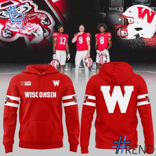 Refresh your collection with the timeless 1 Wisconsin Football Throwback Uniforms Hoodie.