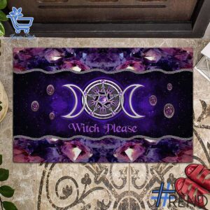 Stylish Witch Please Purple Triple Moon Doormat designed for all-day comfort.