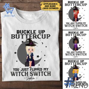 Refresh your collection with the timeless 1 You Just Flipped My Witch Switch Flight Attendant Halloween Shirt.