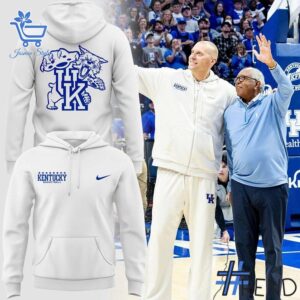 A timeless essential that elevates every outfit: 1 2025 Coach Mark Pope Kentucky Basketball Uniform Hoodie.
