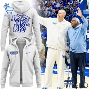 A timeless essential that elevates every outfit: 2 2025 Coach Mark Pope Kentucky Basketball Uniform Hoodie.