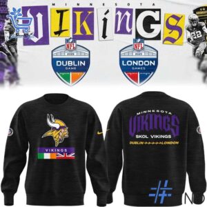 Dublin and London Minnesota Vikings Hoodie brings a fresh edge to your everyday outfit.