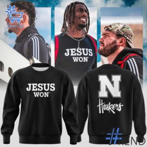 A timeless essential that elevates every outfit: 2 2025 Nebraska Cornhuskers Jesus Won Hoodie.