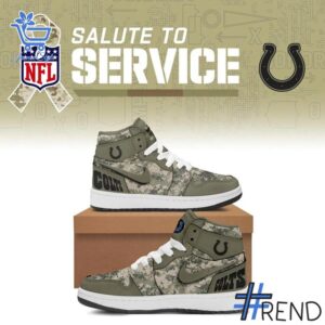A timeless essential that elevates every outfit: 1 2025 Veterans Day Indianapolis Colts camo Air Jordan Shoes.