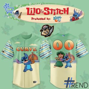 Express your true style with Altoona Curve Lilo & Stitch Baseball Jersey.