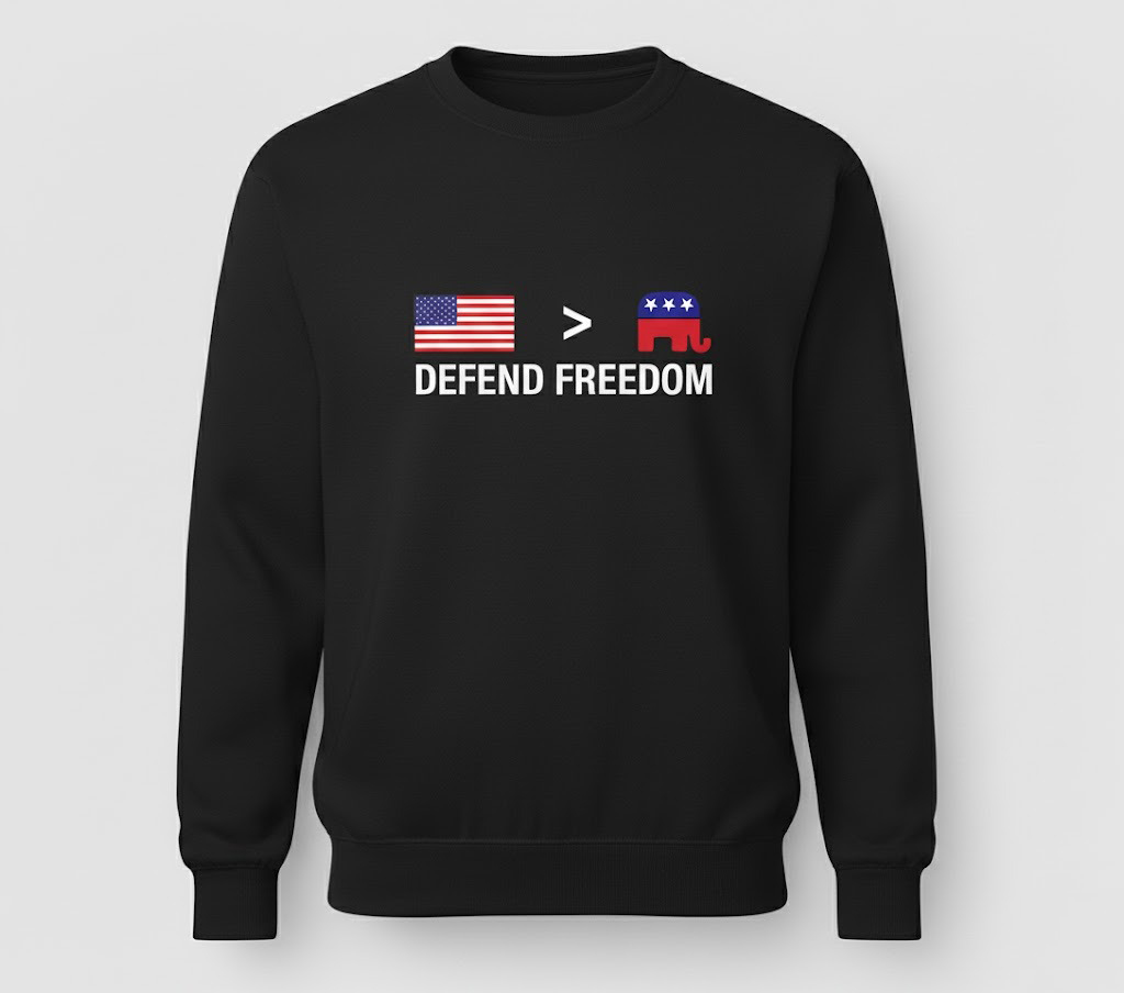 A timeless essential that elevates every outfit: America Over GOP Defend Freedom Shirt.