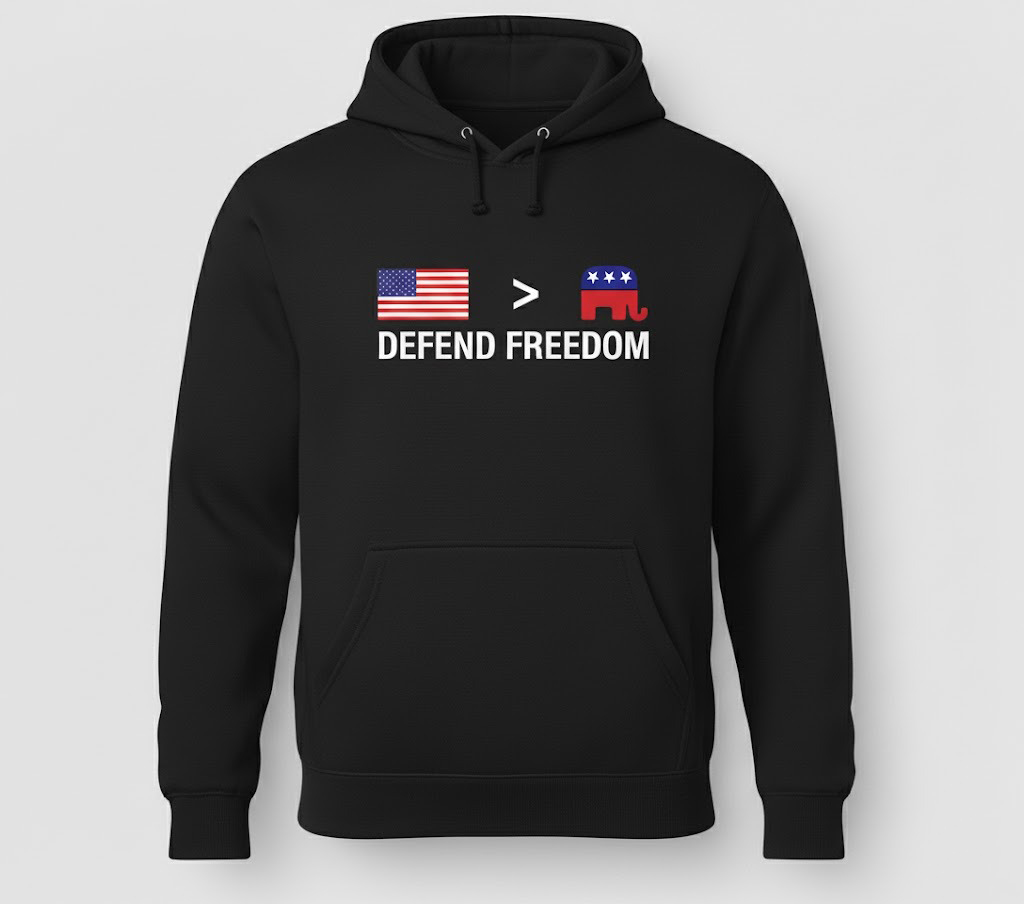 A timeless essential that elevates every outfit: America Over GOP Defend Freedom Shirt.