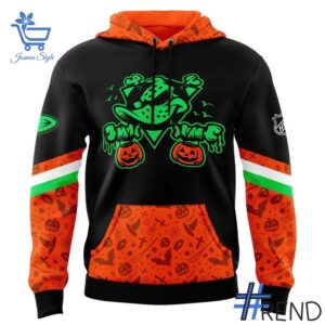 Anaheim Ducks Halloween Night Hoodie brings a fresh edge to your everyday outfit.