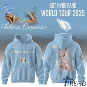 Fresh seasonal style featuring Arizona Cardinals Sabrina Carpenter Short n' Sweet Tour Hoodie.