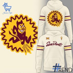 A timeless essential that elevates every outfit: 1 Arizona State Sun Devils 2025 New Logo Hoodie.