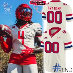A timeless essential that elevates every outfit: 1 Arizona Wildcats Sandstorm Uniform Football Jersey.