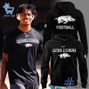 Premium quality and sleek design of Arkansas Razorbacks football Shirt Hoodie.