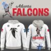 Atlanta Falcons Throwback Collection White Hoodie brings a fresh edge to your everyday outfit.