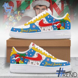 A timeless essential that elevates every outfit: 1 Bad Bunny Christmas Air Force Shoes.