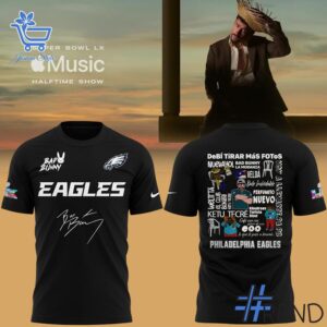 A timeless essential that elevates every outfit: 4 Bad Bunny X Philadelphia Eagles 2025 Tshirt.