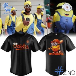 Premium quality and sleek design of Baltimore Orioles Minions Jersey.