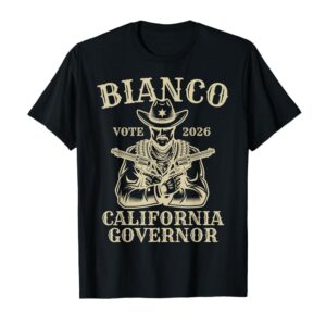 The latest design trend captured perfectly in Bianco for California Governor T Shirt.