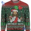 Express your true style with Birthday Guys Jesus Christmas Sweater.