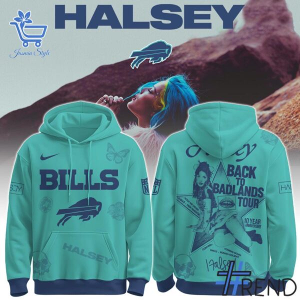Premium quality and sleek design of Buffalo Bills Halsey Back to Badlands Tour Hoodie.