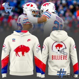 Buffalo Bills Throwback Hoodie brings a fresh edge to your everyday outfit.