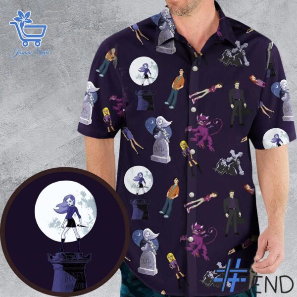Premium quality and sleek design of Buffy The Animated Series Characters Hawaiian Shirt.