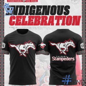 The latest design trend captured perfectly in 1 Calgary Stampeders x 2025 Indigenous Month T shirt.